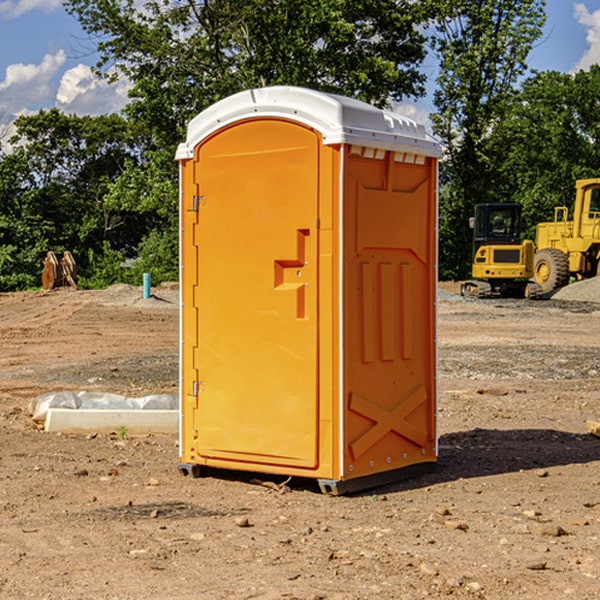 how often are the portable restrooms cleaned and serviced during a rental period in Bluewater NM